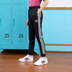 adidas 儿童3-STRIPES PANTS 休闲束脚锥形运动裤DV2872 黑色    J160