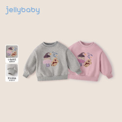jellybaby 新品女童中童深秋萌趣圆领卫衣