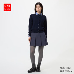 优衣库 HEATTECH针织连裤袜女装/袜子保暖衣秋裤内衣487125 04 烟灰色 M