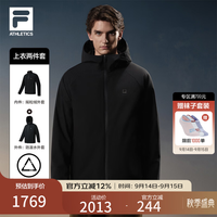 FILA 软壳丨三合一运动外套26冬新男女防风户外上衣 正黑色-BK S 165/88A/S