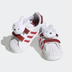 adidas SUPERSTAR CF I 贝壳头魔术贴运动板鞋小白鞋IF5006 白色 24
