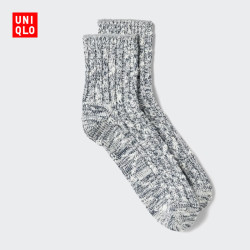优衣库 袜子男装/中筒袜486916 05 天灰色 S /M/25～27 cm