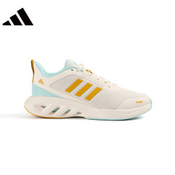 adidas 透气百搭舒适透气轻便低帮休闲鞋跑步鞋 黄 44.5