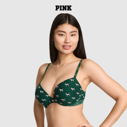维密 维密PINK 舒适性感3/4罩杯内衣Ⅰ 7B8P绿色小狗-聚拢 11241734 70A （32A）