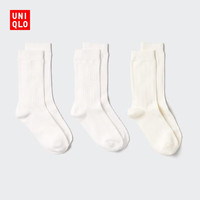 优衣库 袜子/3双装女装26春夏新款485204 00 白色 S /M/23～25 cm