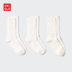 优衣库 袜子/3双装女装26春夏新款485204 00 白色 S /M/23～25 cm