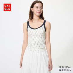 优衣库 女装蕾丝V领吊带衫 白色 XS 489044