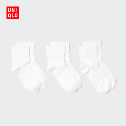 优衣库 袜子/3双装女装487089 00 白色 S /M/23～25 cm