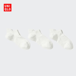 优衣库 短袜/3双装女装袜子487105 00 白色 S /M/23～25 cm