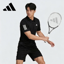 adidas 短袖男子 2026夏季运动速干休闲网球有型上场翻领保罗运动POLO衫 JG0985 XS