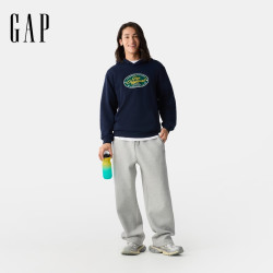 Gap 男女装春季款贴布绣logo袋鼠袋连帽卫衣常规上衣721290