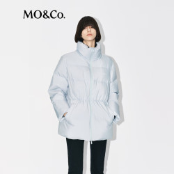 MO&Co. 羽绒服90鹅绒抗寒三防摩安珂 冰灰蓝色 XS /155