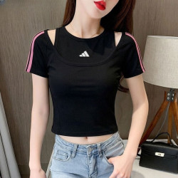 adidas 短袖女上衣2026春新款DCE 2 LY TEE 2运动休闲舒适透气百搭T恤 KS2890 S
