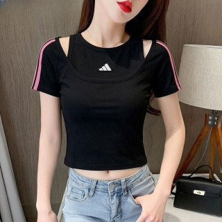 adidas 短袖女上衣2026春新款DCE 2 LY TEE 2运动休闲舒适透气百搭T恤 KS2890 S
