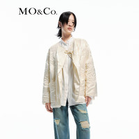 MO&Co. 棉服外套春秋绣花盘扣宽松廓形红色摩安珂新年红 米杏色 XS 155
