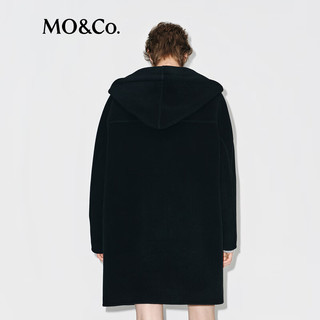 MO&Co. 摩安珂 绵羊毛骆驼绒连帽廓形女士大衣