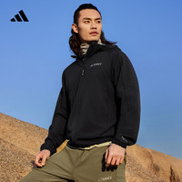 adidas 拒水防风户外简约连帽软壳夹克外套男装阿迪达斯官方TERREX