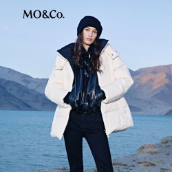 MO&Co. 90鹅绒抗寒三防 米白色 L/170 女士羽绒服