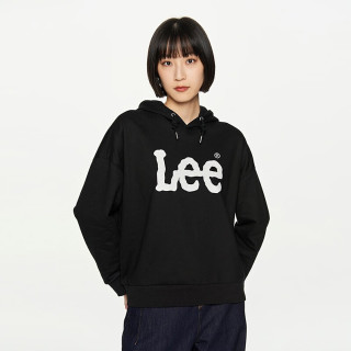 Lee 商场同款Oversize大logo印花女连帽卫衣