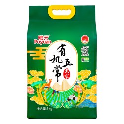 舶元 有机五常大米GB/T19266当季新米东北大米5kg粳米产地优质真空