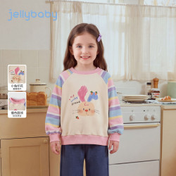 jellybaby 新品秋款女童中童圆领卫衣