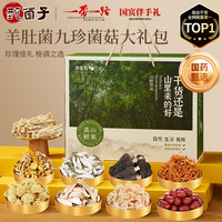甄菌子 羊肚菌雪山松茸山珍菌菇礼盒880g中秋礼品送长辈滋补干货九拼滋补
