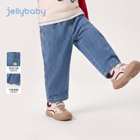 JELLYBABY 抑菌星球织章牛仔长裤 牛仔蓝 90cm