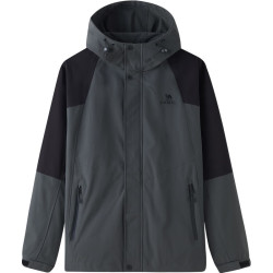 骆驼 山海夹克男女潮流户外防风登山服情侣外套秋冬季城市轻户外 幻影黑 男款 M