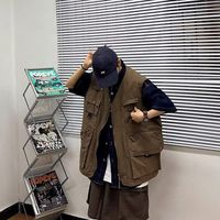 XIXN 日系复古多口袋工装马甲