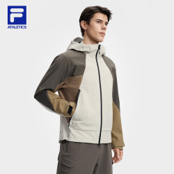 FILA 呼吸壳丨男士软壳外套26秋户外防泼水运动上衣 鸽子灰-GY
