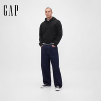 Gap 男女装秋季款Logo刺绣抓绒宽松连帽衫卫衣美版795625