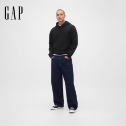 Gap 男女装秋季款Logo刺绣抓绒宽松连帽衫卫衣美版795625