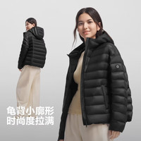 波司登 90鹅绒羽绒服女连帽宽松时尚排骨条保暖外套B260135058