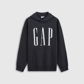 Gap 1SS623908 抓绒连帽卫衣 黑灰色 M(170/92A)