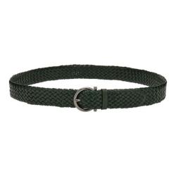 Salvatore Ferragamo Braided Leather Gancini Fixed Belt 编制皮带95cm