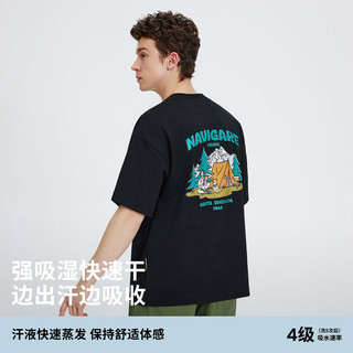 Navigare 纳维凯尔 速干凉感 暗夜黑 M 男士T恤