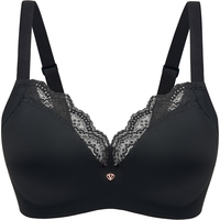 维多利亚的秘密 精致蕾丝柔塑文胸 黑色 80E(36DD)