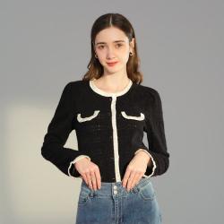La·go·go 春夏蕾丝简约优雅气质百搭通勤小香风套头衫上衣女