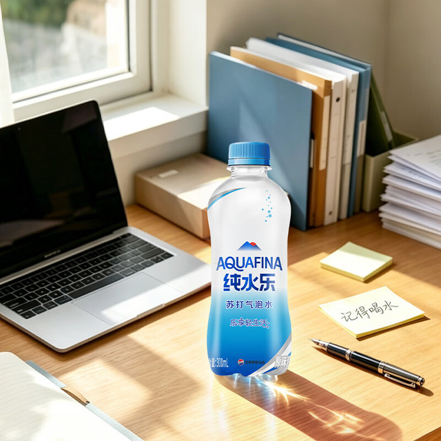 百事 AQUAFINA 纯水乐 苏打气泡水 原味 300ml*12瓶