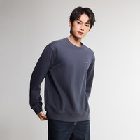 Lee 圆领纯色Logo图案长袖卫衣 深灰色 XL