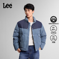 Lee 立领拼接防风保暖 蓝色 S 男士羽绒服