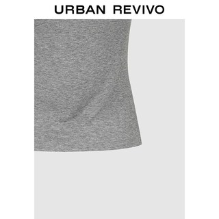 URBAN REVIVO UWH460101 假两件蕾丝拼接 T恤