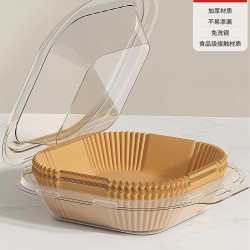 佳帮手 空气炸锅纸 3-6L通用 方形特厚 30张+pet防尘盒