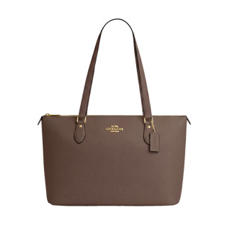 PLUS会员：COACH 女士GALLERY大号单肩手提托特包深褐色CV402