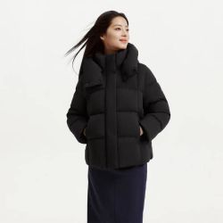 坦博尔 羽绒服冬季款简约纯色百搭连帽外套