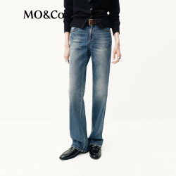 MO&Co. 牛仔裤微弹棉质窄筒直筒裤