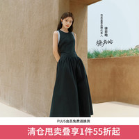 范思蓝恩 腰精裙无袖背带连衣裙女夏收腰礼服小黑裙