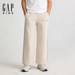 Gap 男童2026春季新款logo字母松紧腰阔腿卫裤儿童装针织裤861594