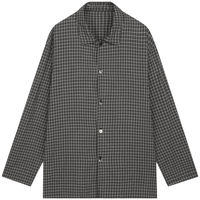 JNBY HOME 格纹长袖家居服套装 067灰色系 S
