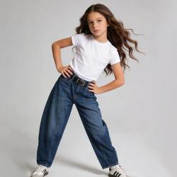 Gap 女童春季款防蚁水洗弯刀牛仔裤百搭儿童装休闲裤美版725027